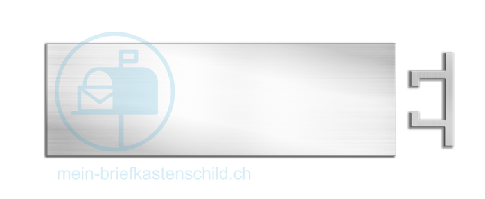 Briefkastenschild Stebler 70 x 20 Alu