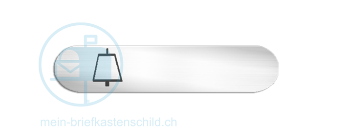 Klingelschild Gfeller 55 x 11,5 Kunststoff weiss mit Klingel selbstklebend