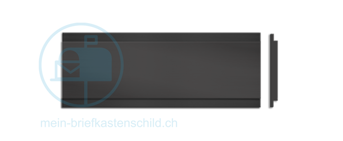 Briefkastenschild Givel 80 x 25 Alu schwarz