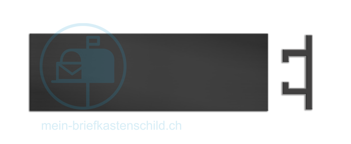 Briefkastenschild Huber Airolo 80 x 25 Alu schwarz