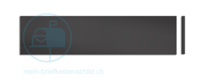 Briefkastenschild Renz 100 x 25 x 0,8 Kunststoff schwarz