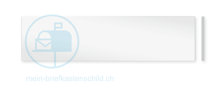 Briefkastenschild Renz 100 x 25 x 0,8 Kunststoff weiss
