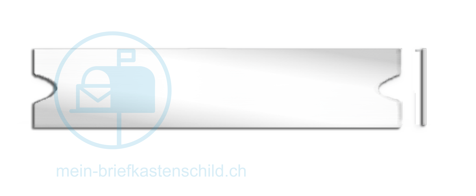Briefkastenschild Renz 102 x 21,4 x 0,8 Kunststoff weiss
