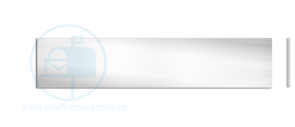 Briefkastenschild Schweizer 119 x 25 x 1,6 Kunststoff weiss